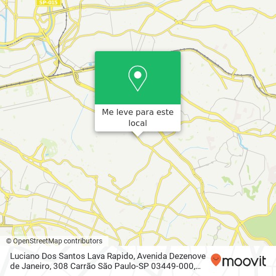 Luciano Dos Santos Lava Rapido, Avenida Dezenove de Janeiro, 308 Carrão São Paulo-SP 03449-000 mapa