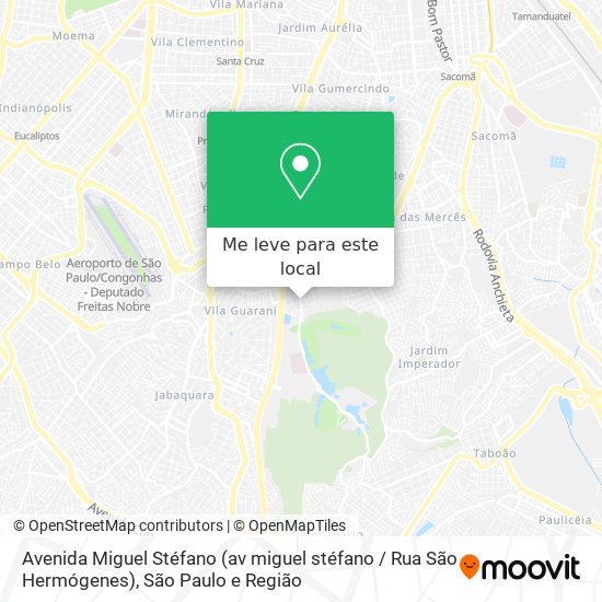 Avenida Miguel Stéfano (av miguel stéfano / Rua São Hermógenes) mapa