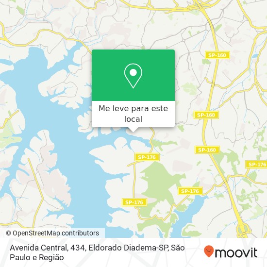 Avenida Central, 434, Eldorado Diadema-SP mapa