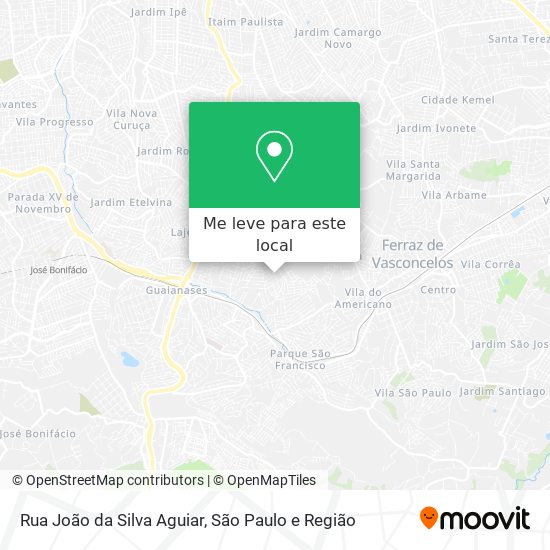 Rua João da Silva Aguiar mapa