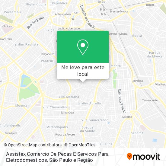 Assistex Comercio De Pecas E Servicos Para Eletrodomesticos mapa