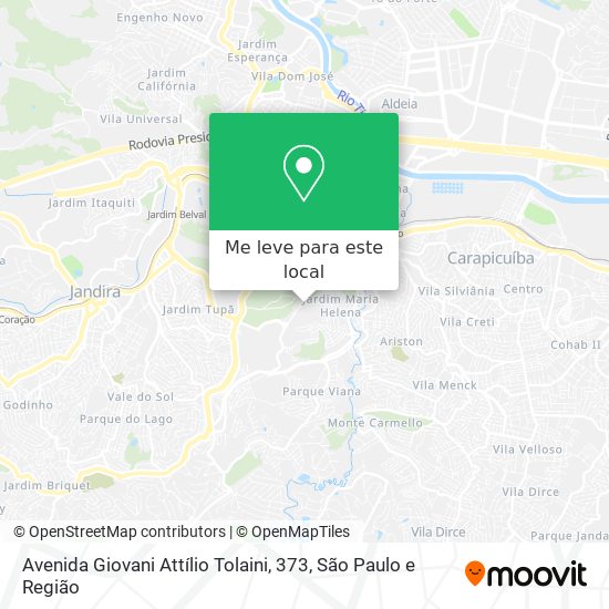 Avenida Giovani Attílio Tolaini, 373 mapa