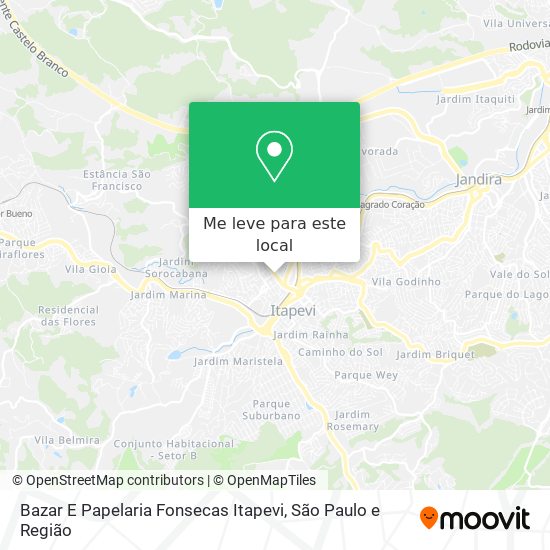 Bazar E Papelaria Fonsecas Itapevi mapa
