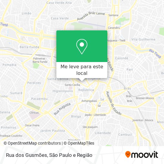 Rua dos Gusmões mapa