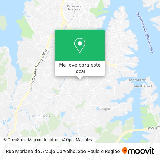 Rua Mariano de Araújo Carvalho mapa