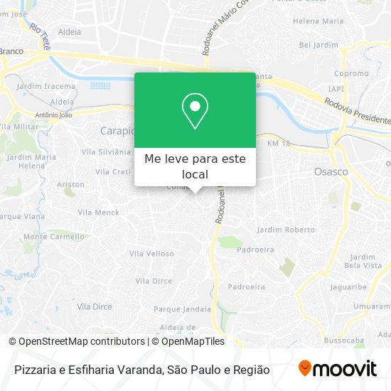 Pizzaria e Esfiharia Varanda mapa