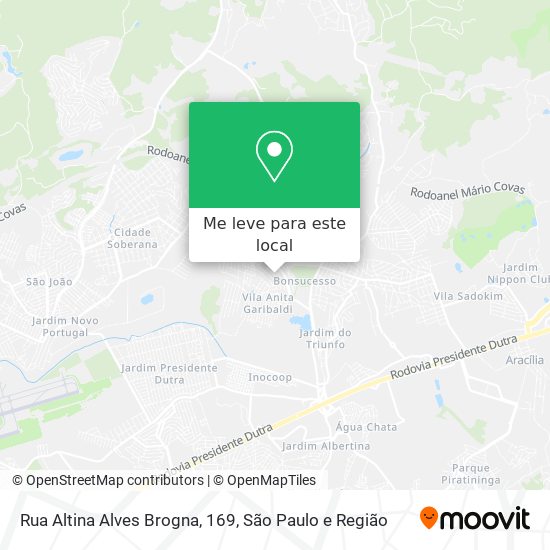 Rua Altina Alves Brogna, 169 mapa