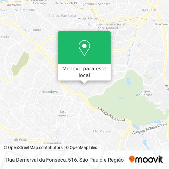 Rua Demerval da Fonseca, 516 mapa