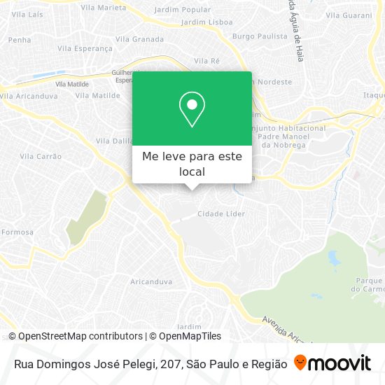 Rua Domingos José Pelegi, 207 mapa