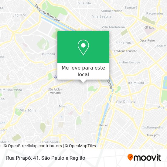 Rua Pirapó, 41 mapa