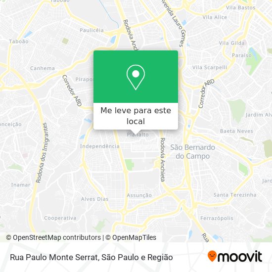 Rua Paulo Monte Serrat mapa