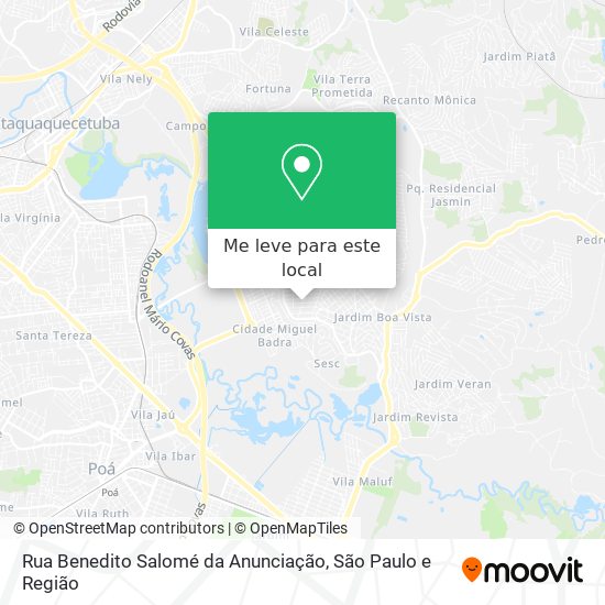 Rua Benedito Salomé da Anunciação mapa
