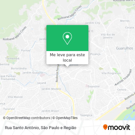 Rua Santo Antônio mapa