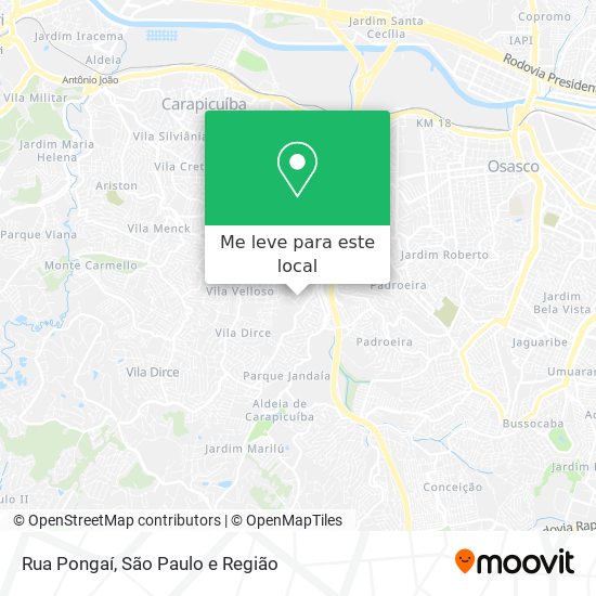 Rua Pongaí mapa