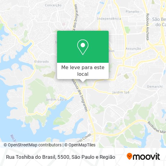 Rua Toshiba do Brasil, 5500 mapa