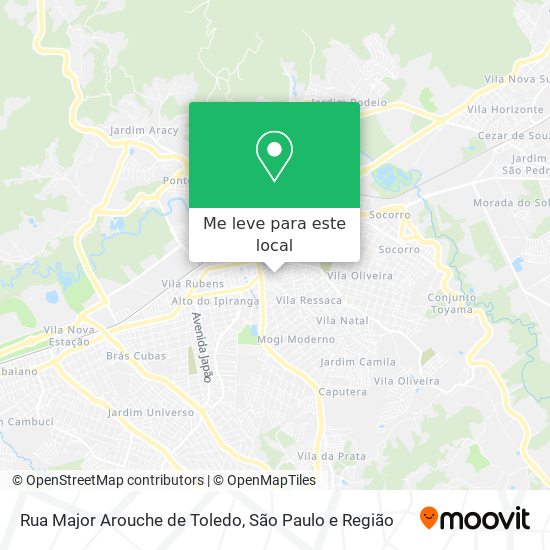 Rua Major Arouche de Toledo mapa