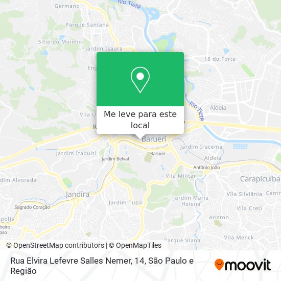 Rua Elvira Lefevre Salles Nemer, 14 mapa