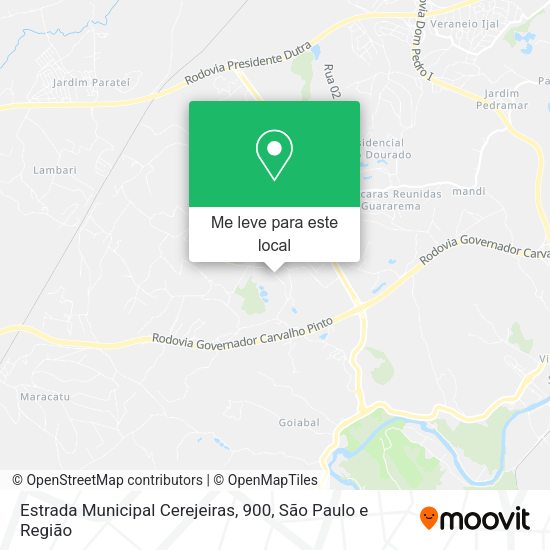 Estrada Municipal Cerejeiras, 900 mapa