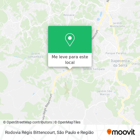 Rodovia Régis Bittencourt mapa