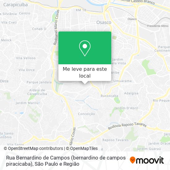 Rua Bernardino de Campos (bernardino de campos piracicaba) mapa