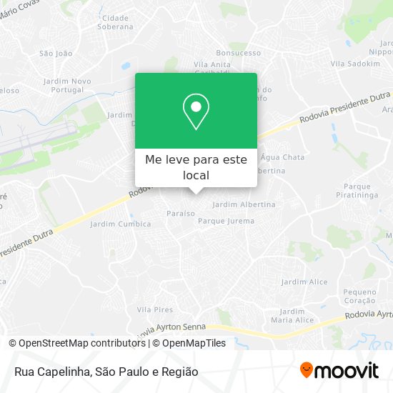 Rua Capelinha mapa