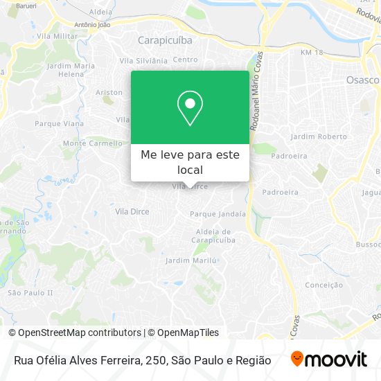 Rua Ofélia Alves Ferreira, 250 mapa