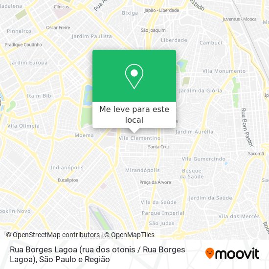 Rua Borges Lagoa (rua dos otonis / Rua Borges Lagoa) mapa