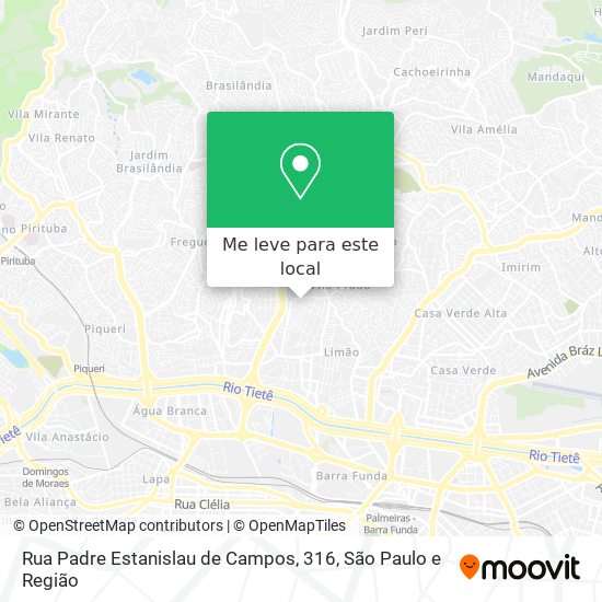 Rua Padre Estanislau de Campos, 316 mapa