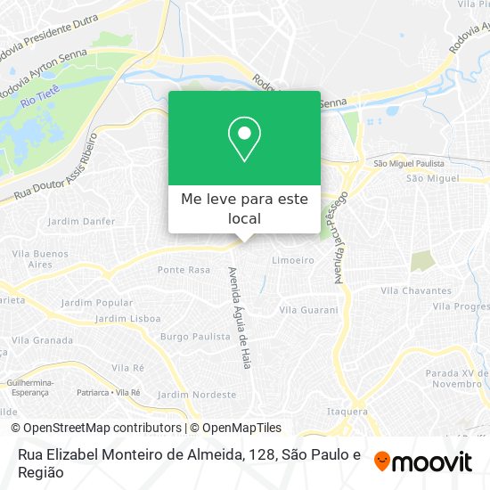 Rua Elizabel Monteiro de Almeida, 128 mapa