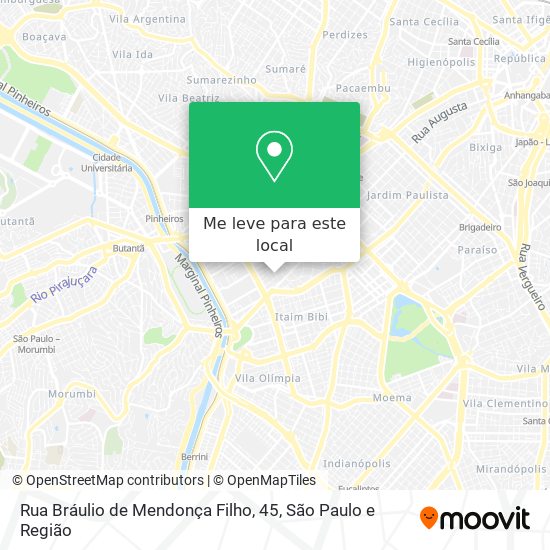 Rua Bráulio de Mendonça Filho, 45 mapa