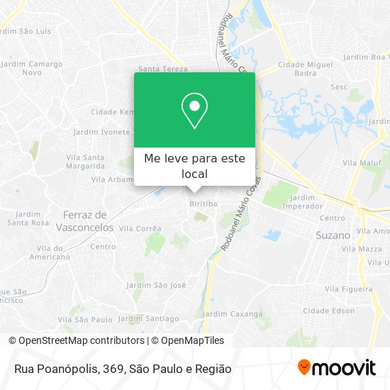 Rua Poanópolis, 369 mapa