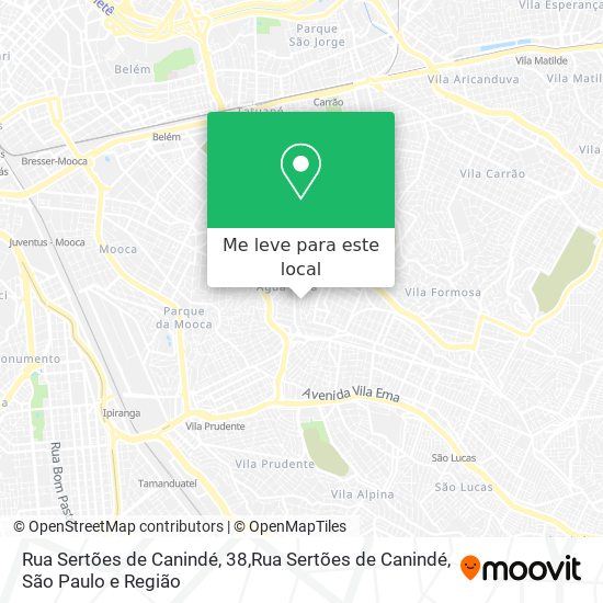 Rua Sertões de Canindé, 38,Rua Sertões de Canindé mapa