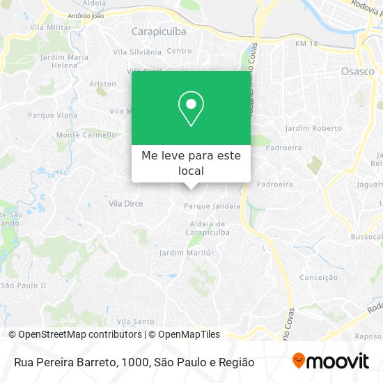 Rua Pereira Barreto, 1000 mapa