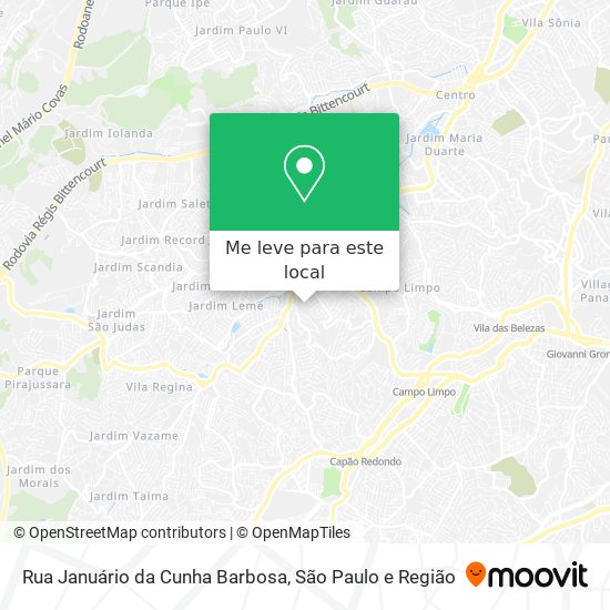 Rua Januário da Cunha Barbosa mapa