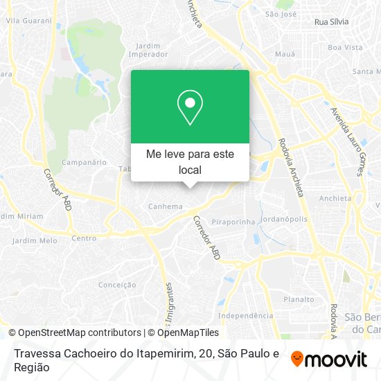 Travessa Cachoeiro do Itapemirim, 20 mapa