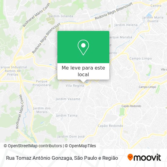 Rua Tomaz Antônio Gonzaga mapa