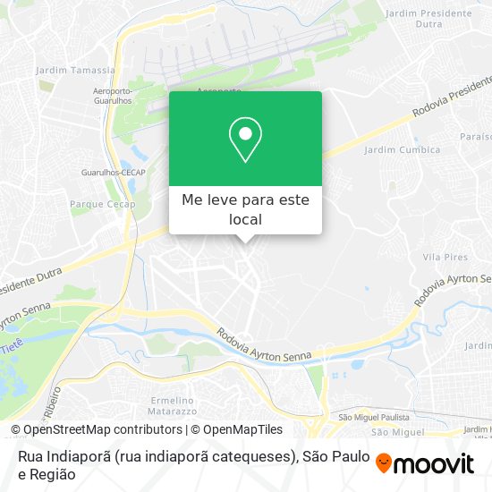 Rua Indiaporã (rua indiaporã catequeses) mapa