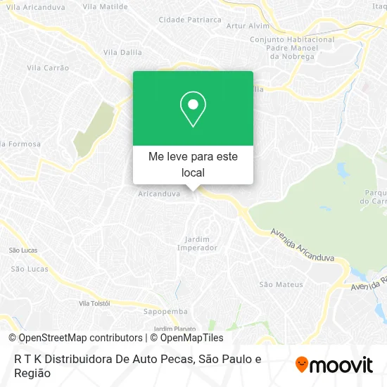 R T K Distribuidora De Auto Pecas mapa