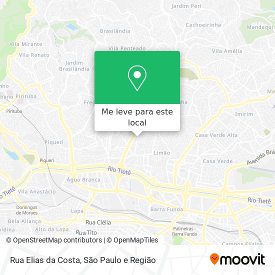 Rua Elias da Costa mapa