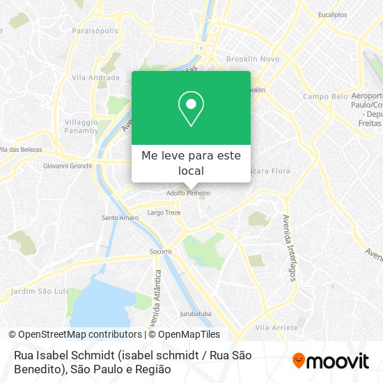 Rua Isabel Schmidt (isabel schmidt / Rua São Benedito) mapa