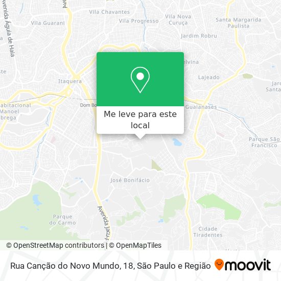 Rua Canção do Novo Mundo, 18 mapa