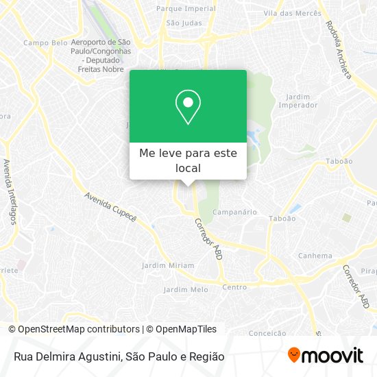 Rua Delmira Agustini mapa