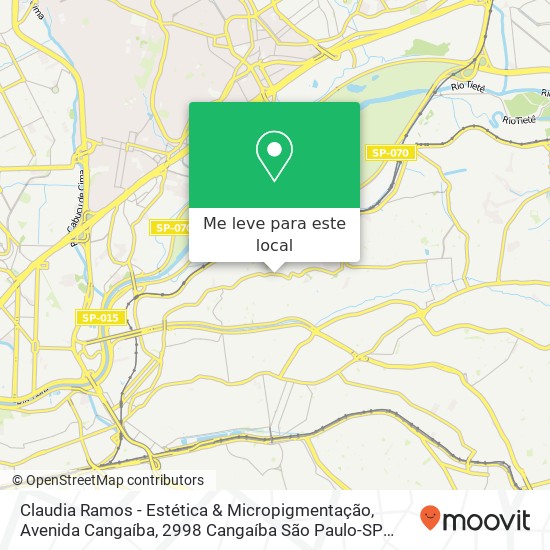 Claudia Ramos - Estética & Micropigmentação, Avenida Cangaíba, 2998 Cangaíba São Paulo-SP 03712-001 mapa