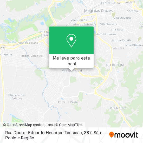 Rua Doutor Eduardo Henrique Tassinari, 387 mapa