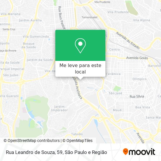 Rua Leandro de Souza, 59 mapa