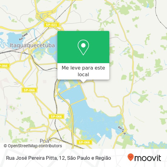 Rua José Pereira Pitta, 12, Boa Vista Paulista Suzano-SP mapa