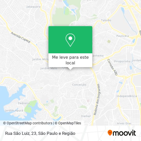 Rua São Luiz, 23 mapa