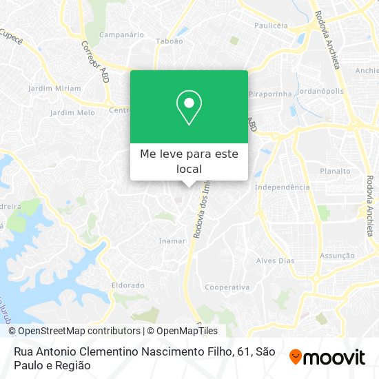 Rua Antonio Clementino Nascimento Filho, 61 mapa