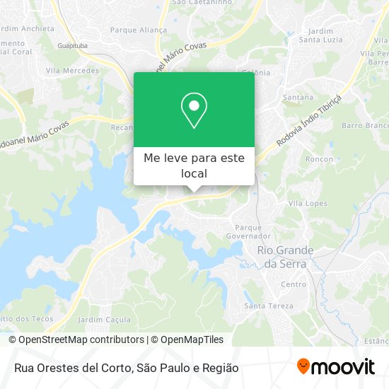 Rua Orestes del Corto mapa