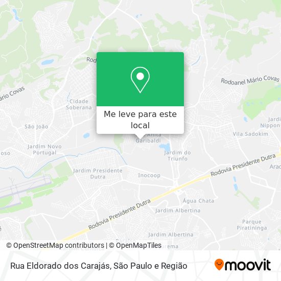 Rua Eldorado dos Carajás mapa
